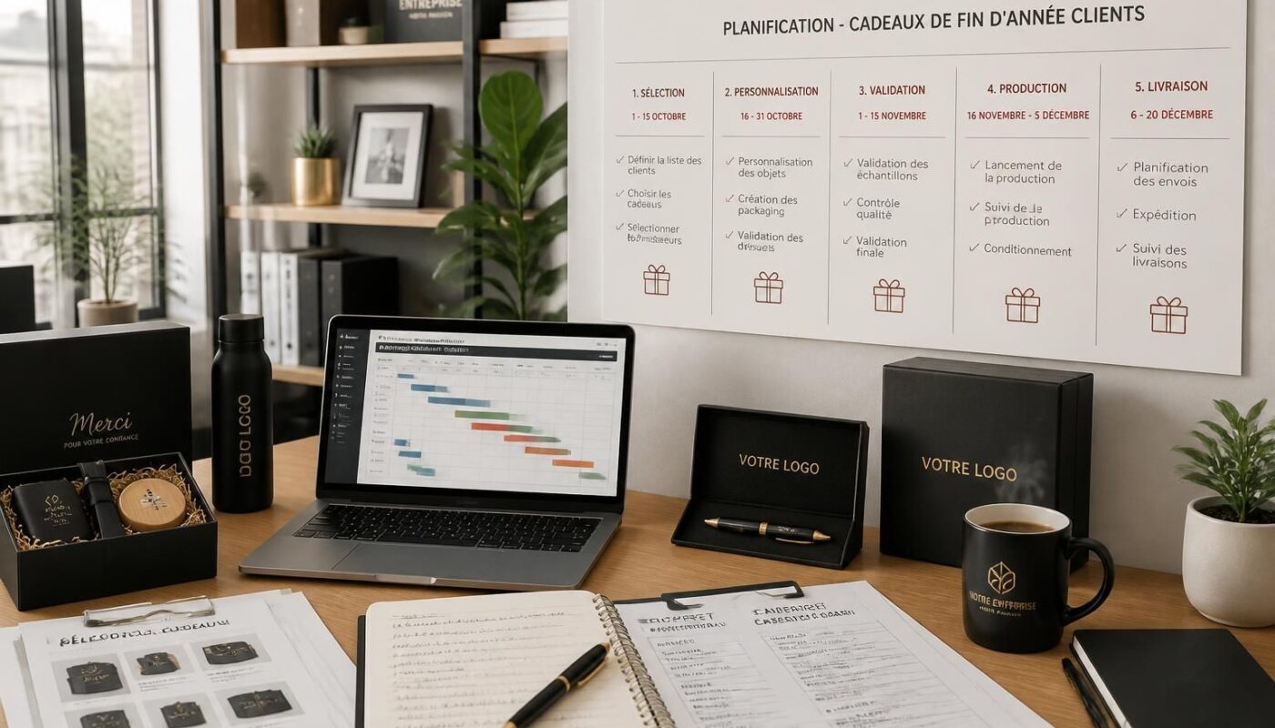 découvrez le rétroplanning idéal pour organiser vos cadeaux de fin d'année clients et garantir leur satisfaction grâce à une planification efficace et anticipée.