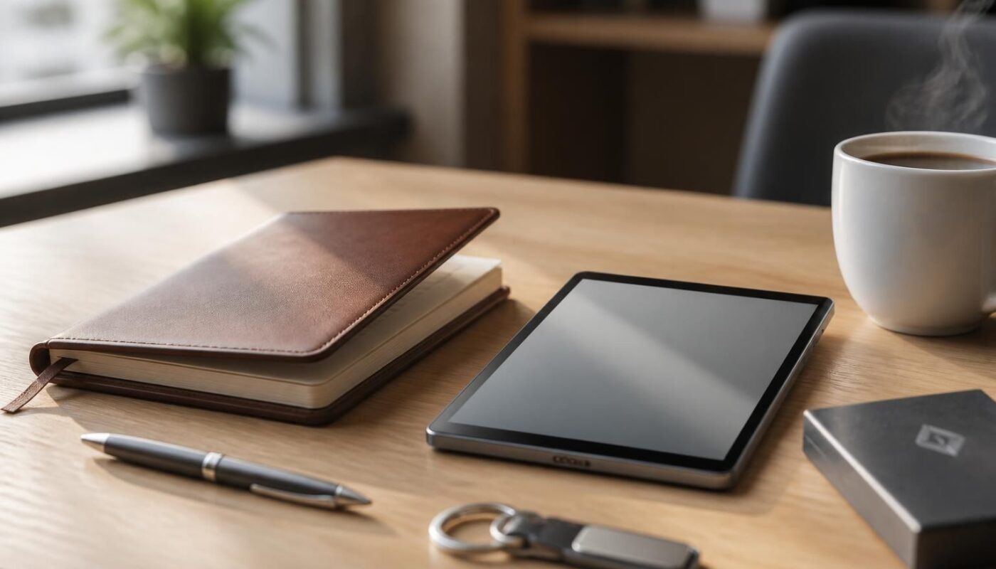 découvrez notre sélection de goodies pratiques : carnets papier élégants ou blocs-notes numériques innovants, parfaits pour noter toutes vos idées au quotidien.