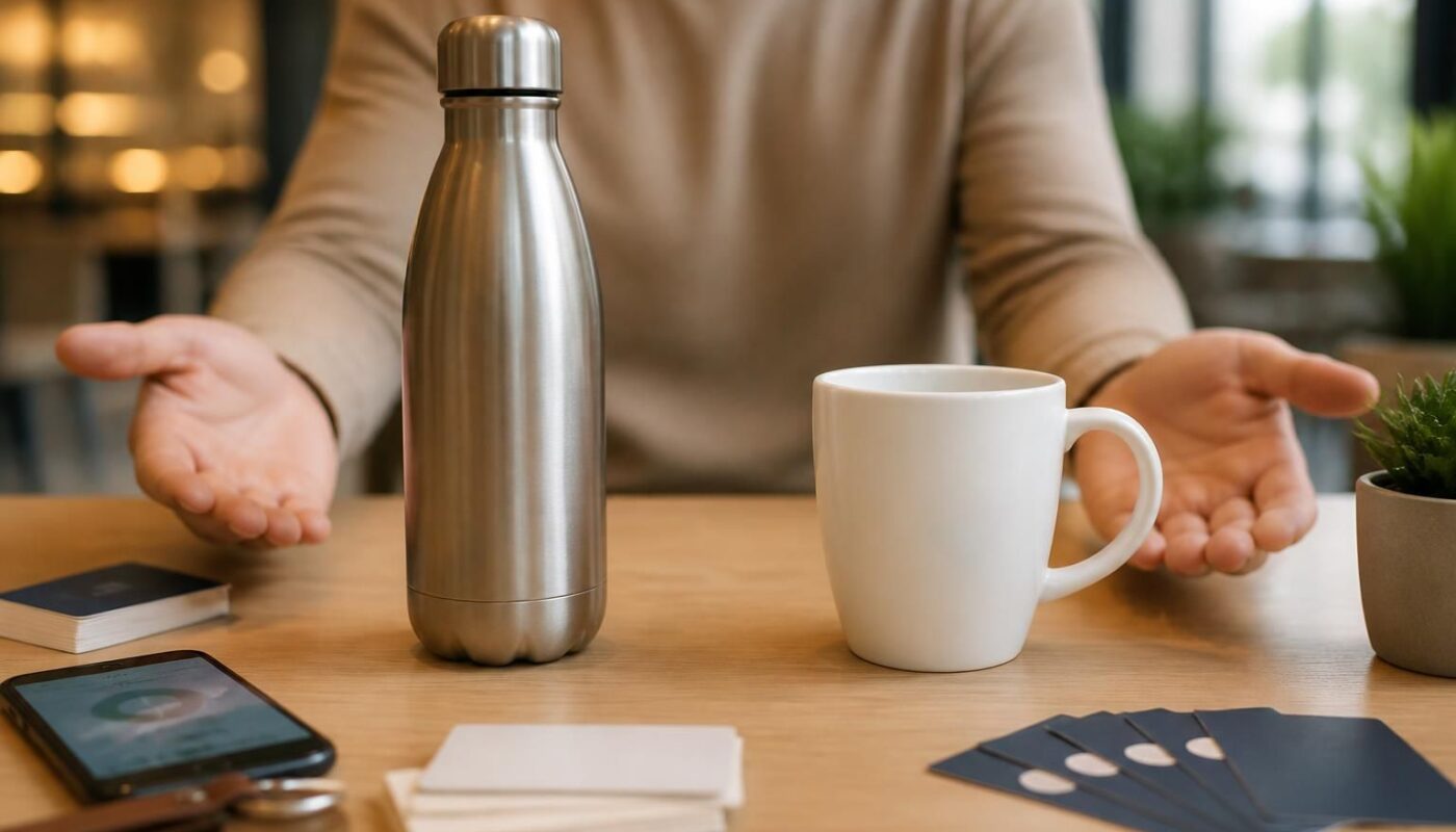 découvrez quel goodie entre la gourde et le mug fidélise le plus vos clients grâce à notre analyse détaillée.