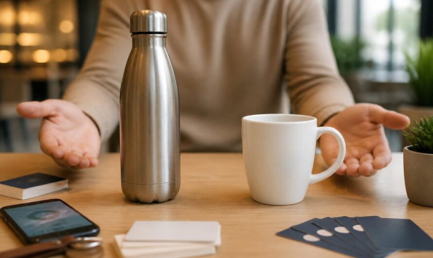 Gourde ou mug : quel goodie fidélise le plus