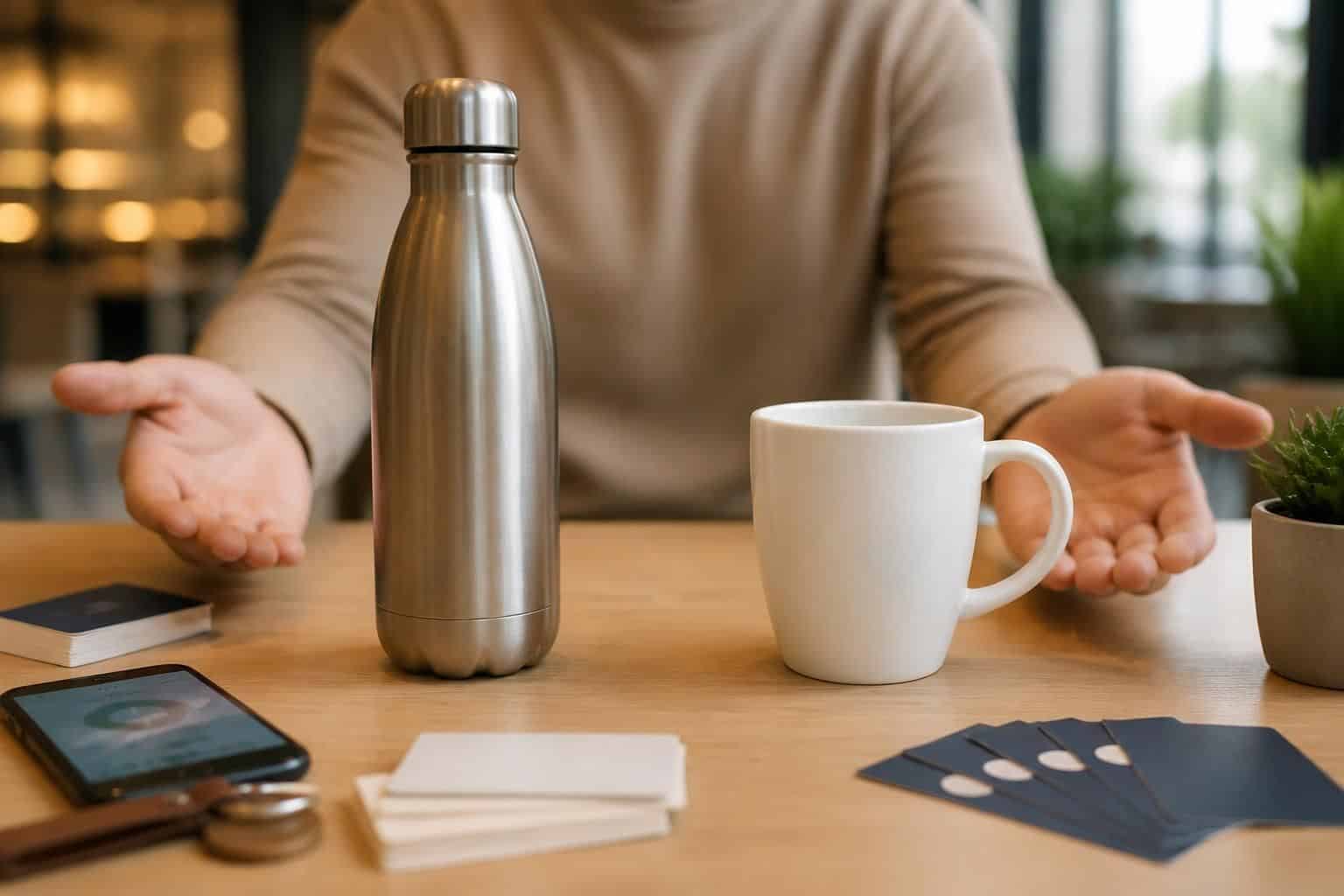 découvrez quel goodie entre la gourde et le mug fidélise le plus vos clients grâce à notre analyse détaillée.